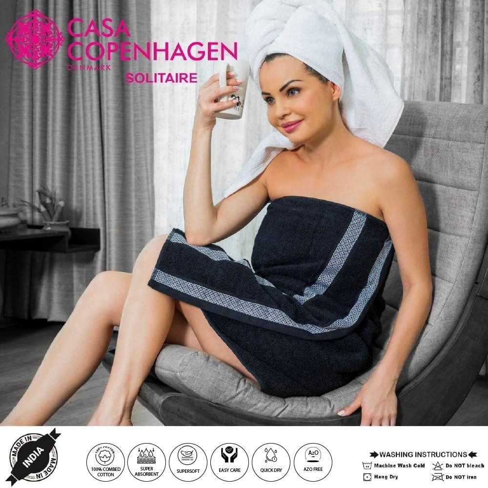 CASA COPENHAGEN Solitaire 6 Piece Towel Set