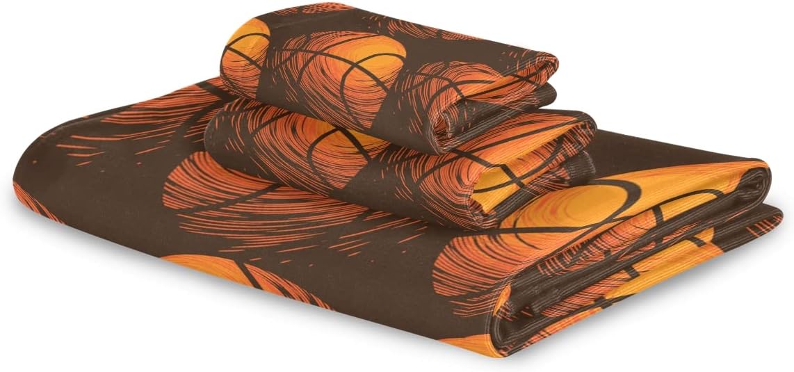 DOMIKING 3-Piece Sport Basketball Towels