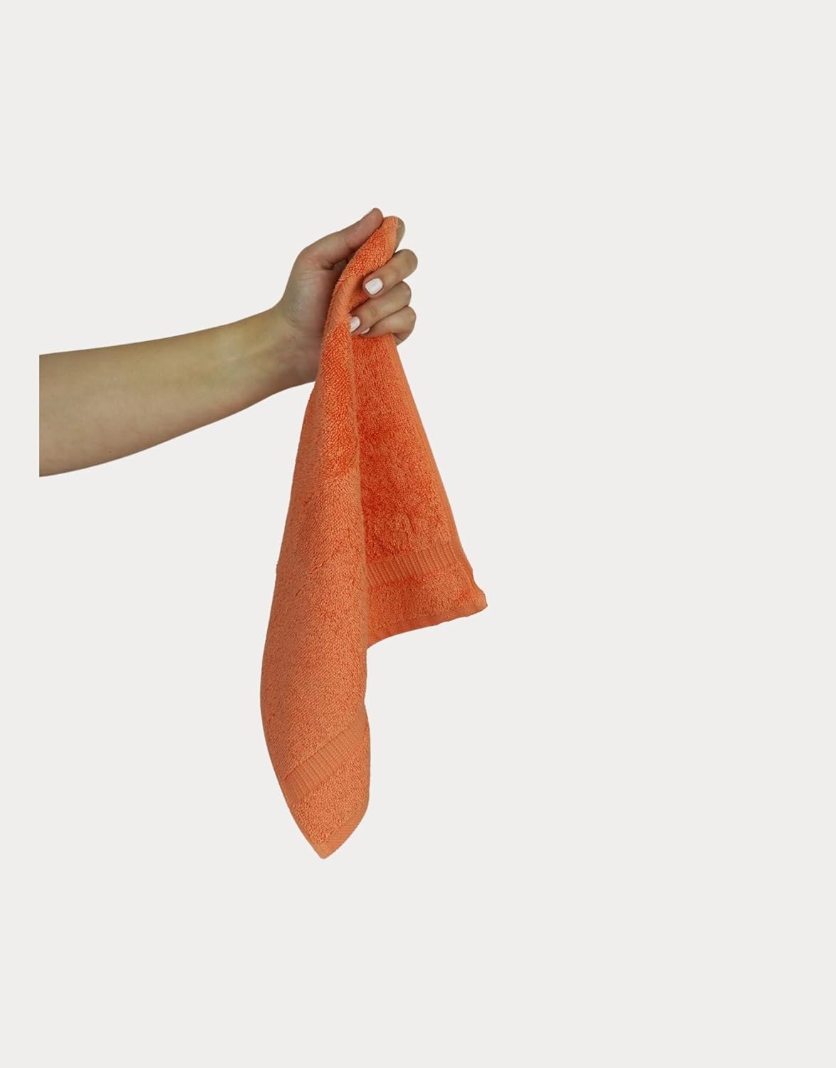 4-Piece Washcloth Set Soft Absorbent Cotton Washcloths Orange