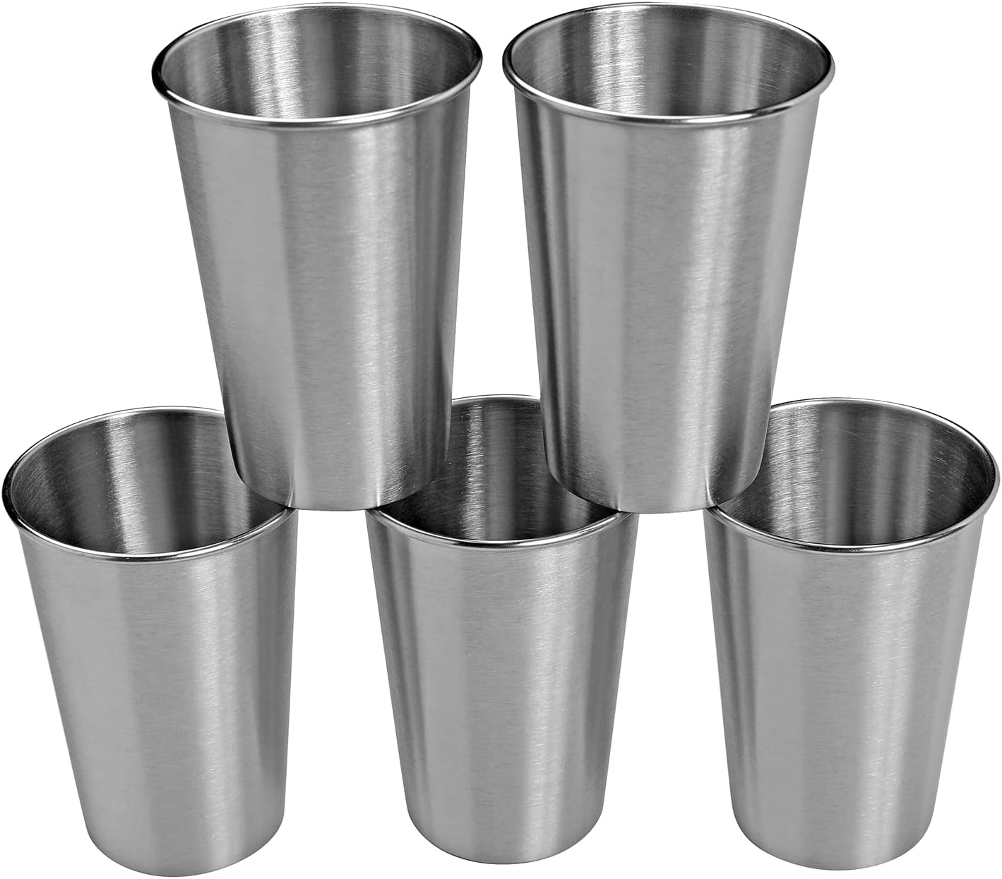 Stainless Steel Cups 18oz Set 5Pcs