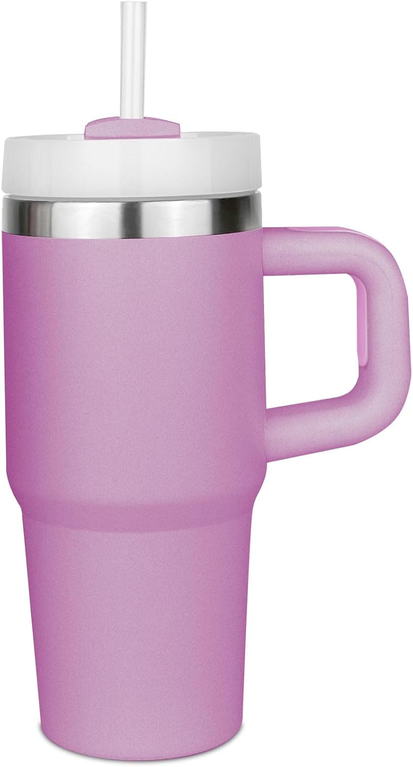 14 oz Kids Tumbler with Lid and Straw Purple