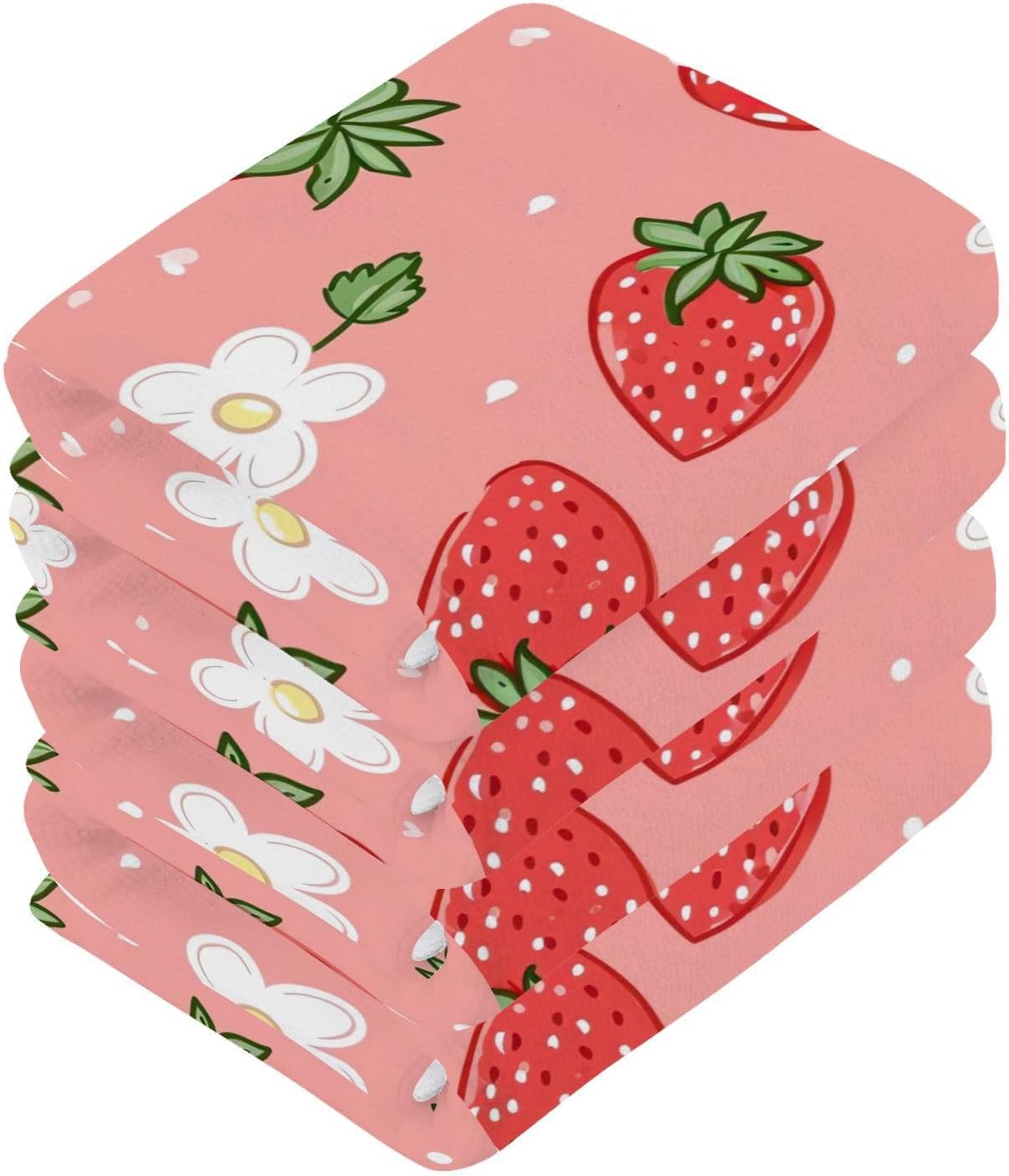 YETTASBIN Strawberry Washcloths 2 Pack 1