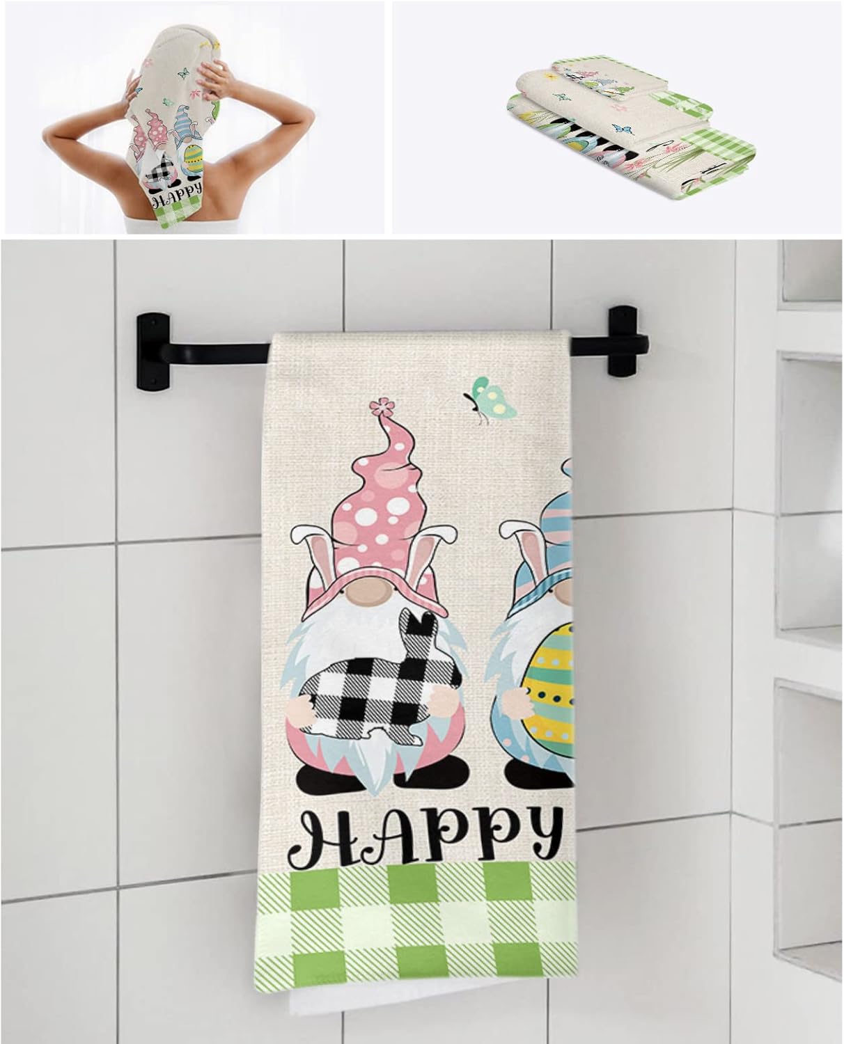 CosyBright 3-Piece Easter Towels Set