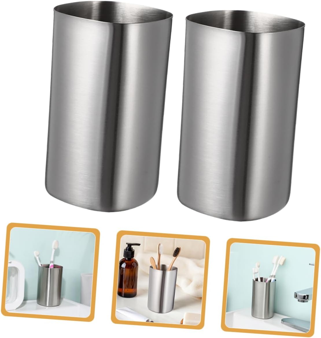 Sturdy Stainless Steel Pint Cups Stackable Metal Cups for Coffee Drinks