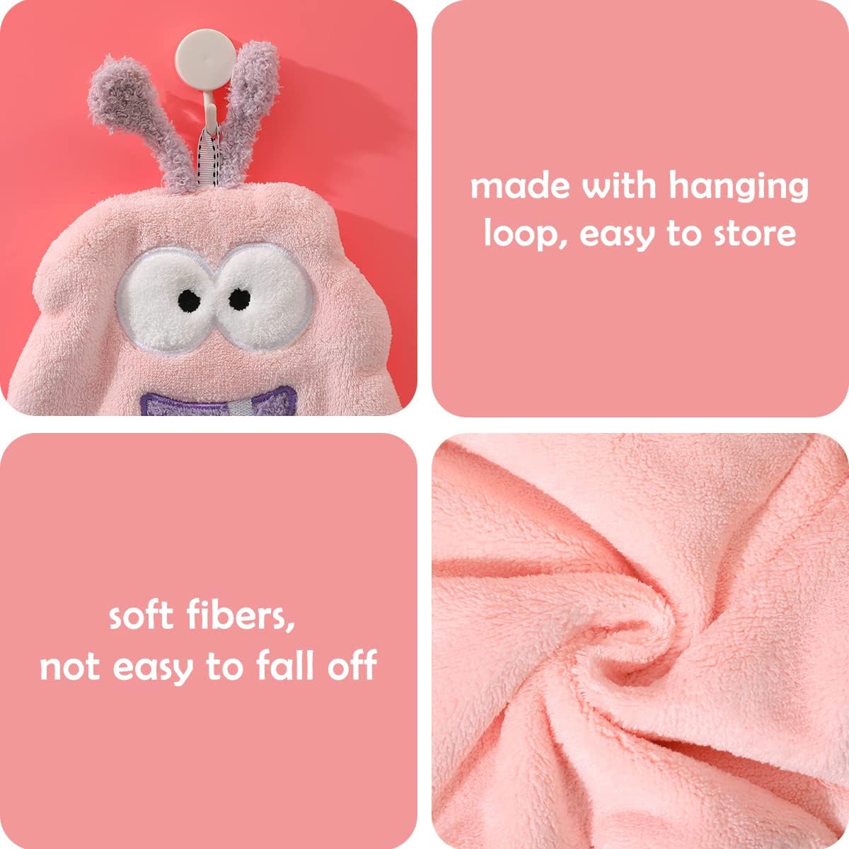 Tyrafry Funny Hand Towels 8x11 Inches Pink 1