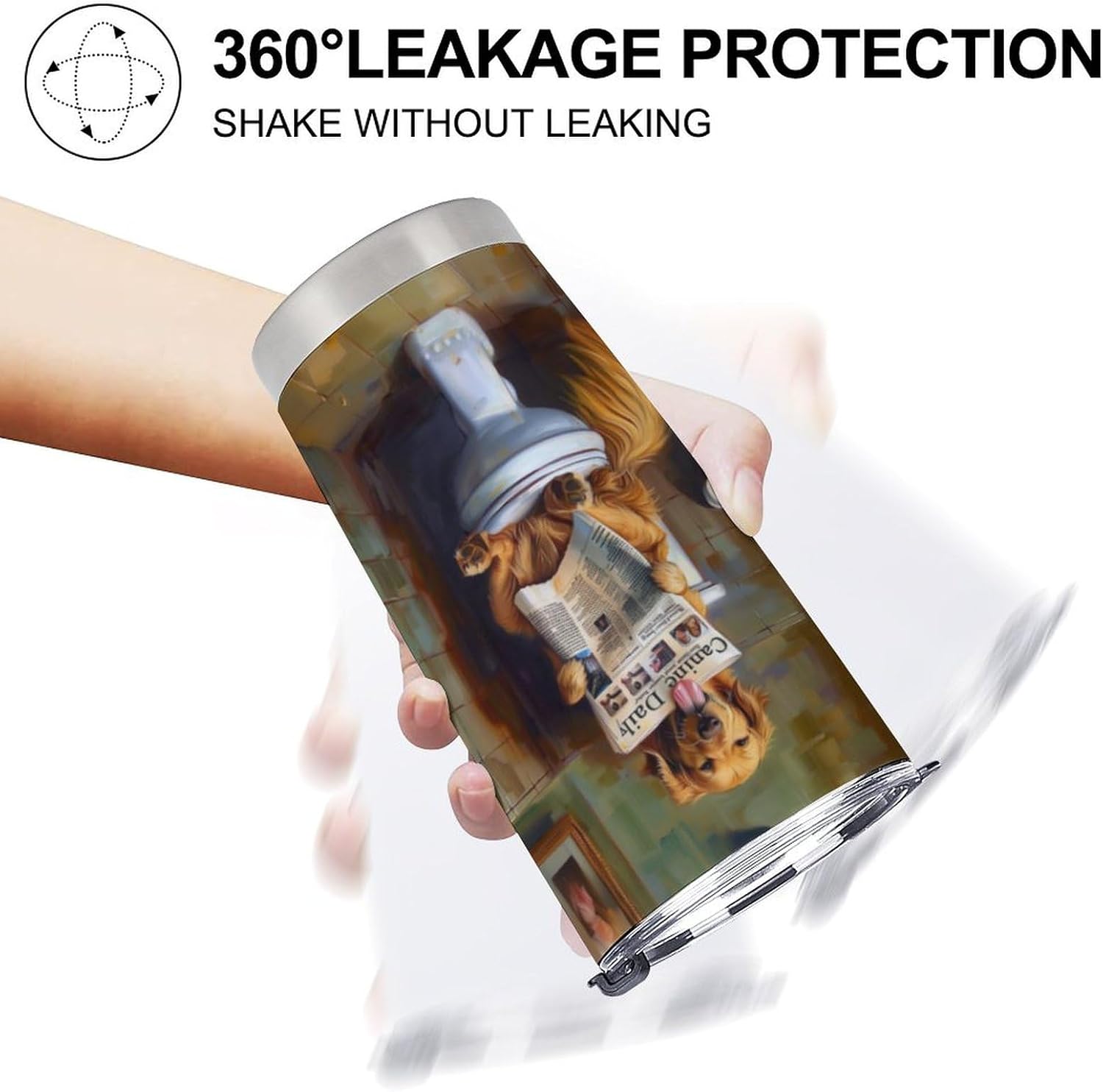 Golden Retriever Travel Tumbler Insulated Stainless Steel 20 oz
