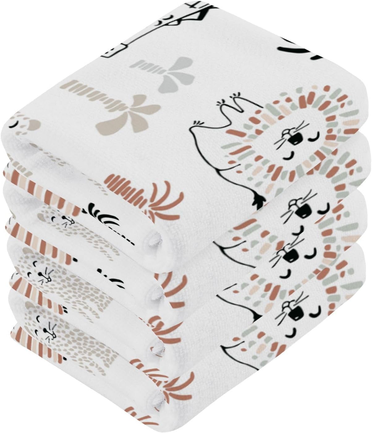 Cartoon Animal Washcloths 2 Pack for Baby and Bath