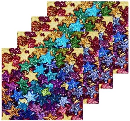 Xiuga Rainbow Colors Star Washcloth Set