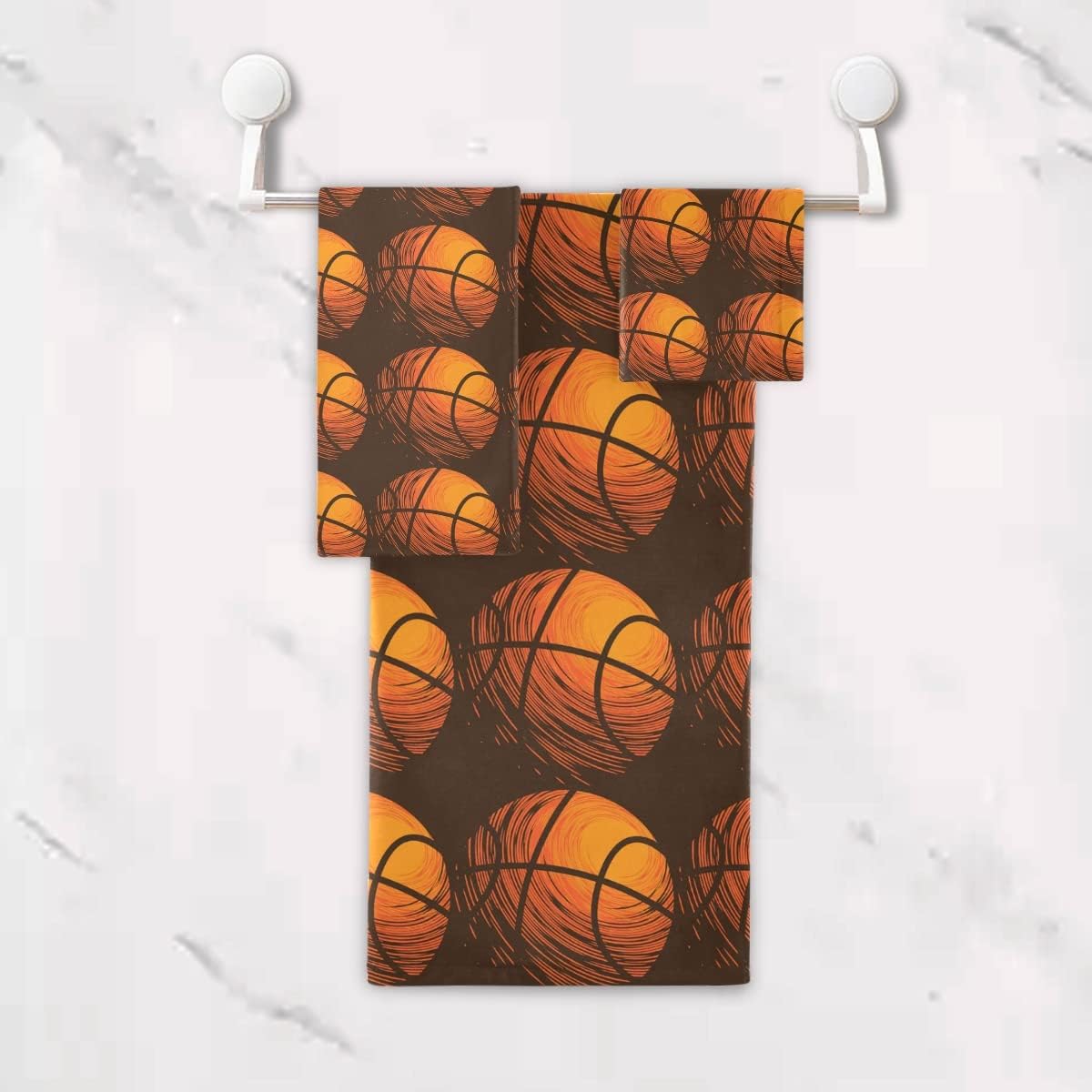 DOMIKING 3-Piece Sport Basketball Towels