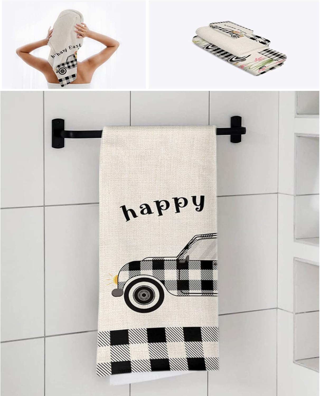 Stylish Easter Luxury Bath Towels Set