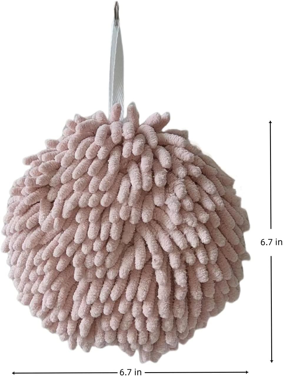 Chenille Hand Towel Set of 2 with Hanging Loops