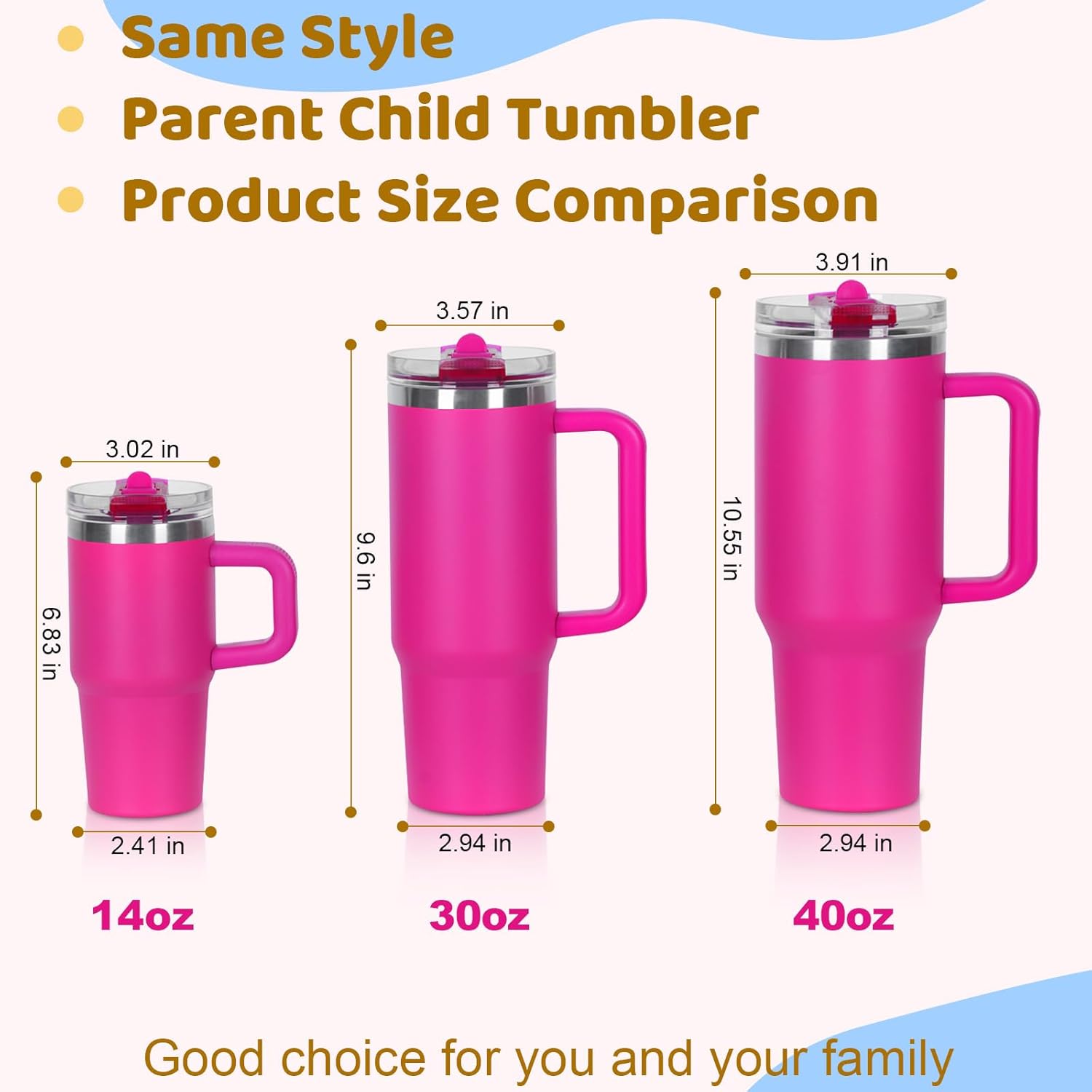 14 oz Tumbler for Kids with Detachable Flip Straw Lid and Handle