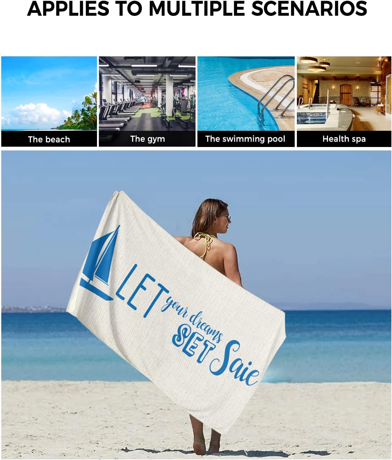 Stunning 3-Piece Bath Towels Set for Beaches Beyond