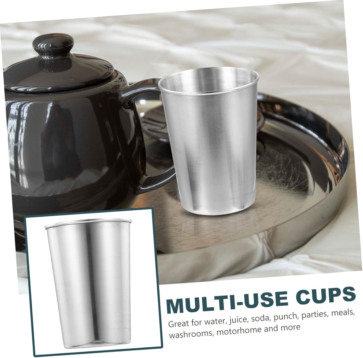 Stainless Steel Tumbler Silver Travel-friendly
