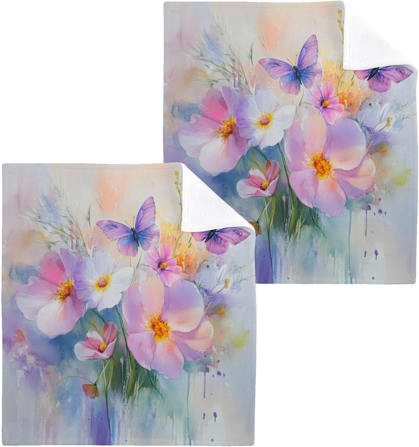 Multifunctional Floral Washcloths Set