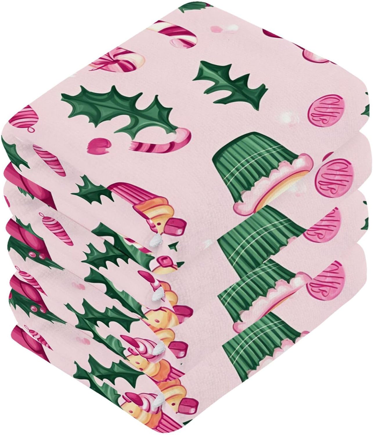Christmas Wreath Washcloth Set by Xigua