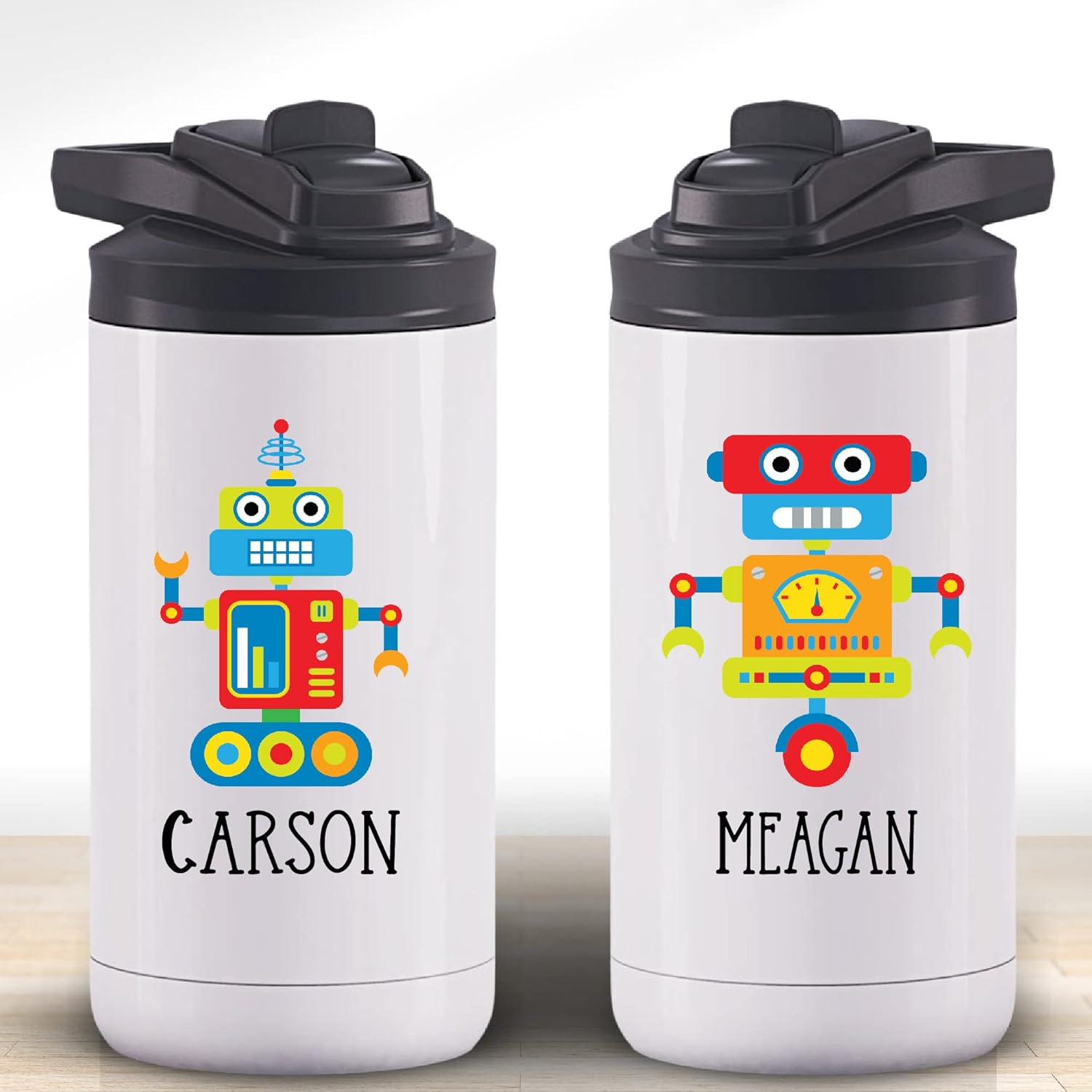Personalized Robot Tumbler for Kids