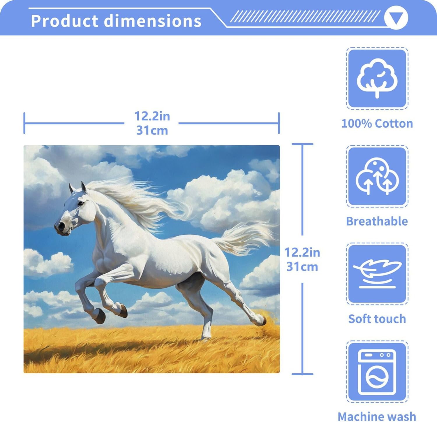 Xigua Horse Galloping Washcloths Set