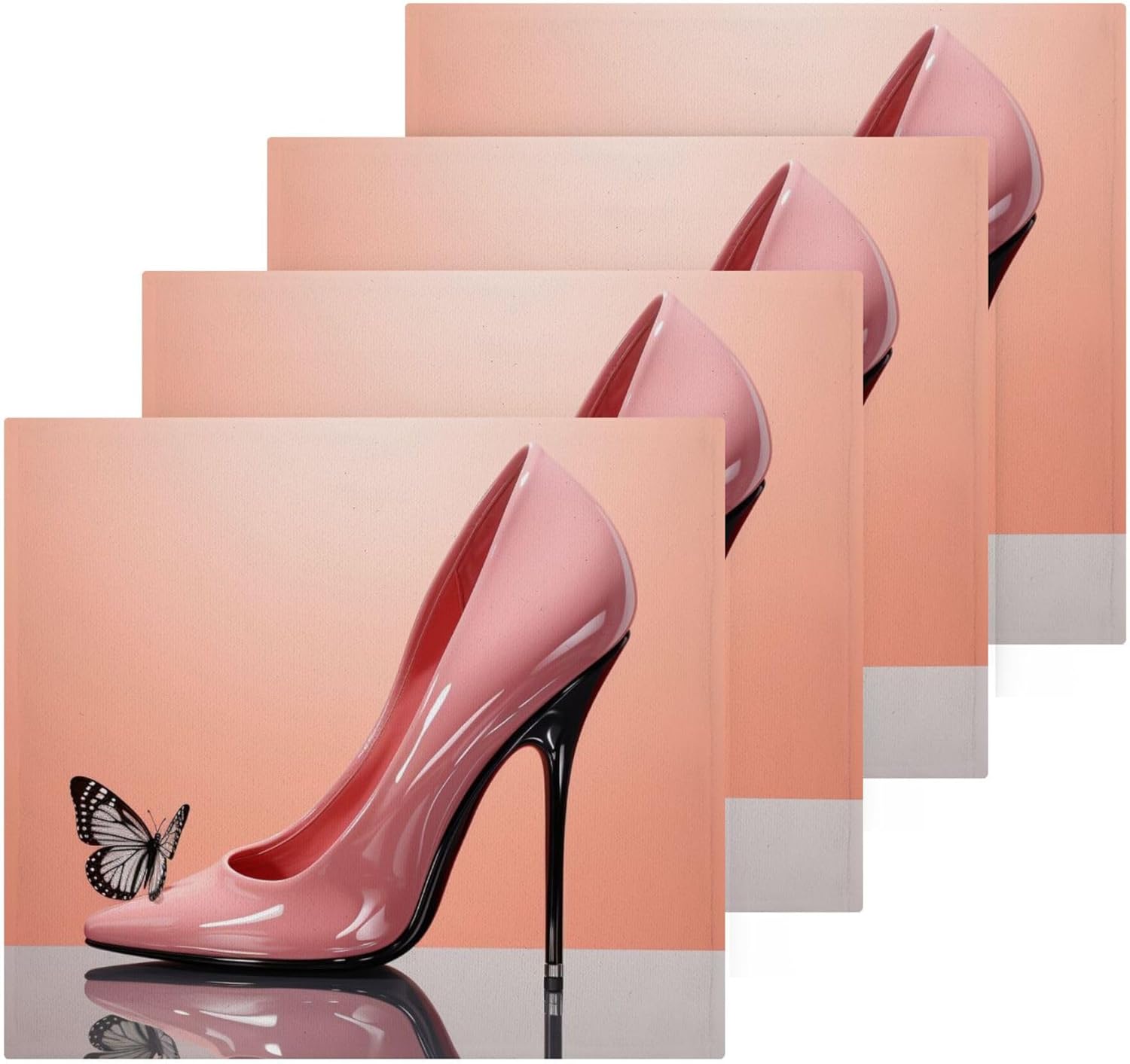 FJDENG 2-Piece High Heel Washcloths for Bathroom Gym More