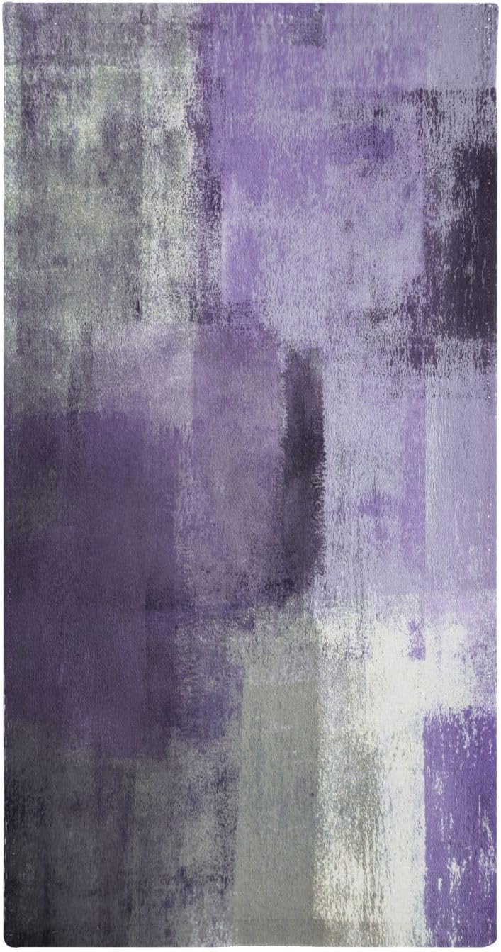 Purple Grey Hand Towels for Bathroom 2 Pack