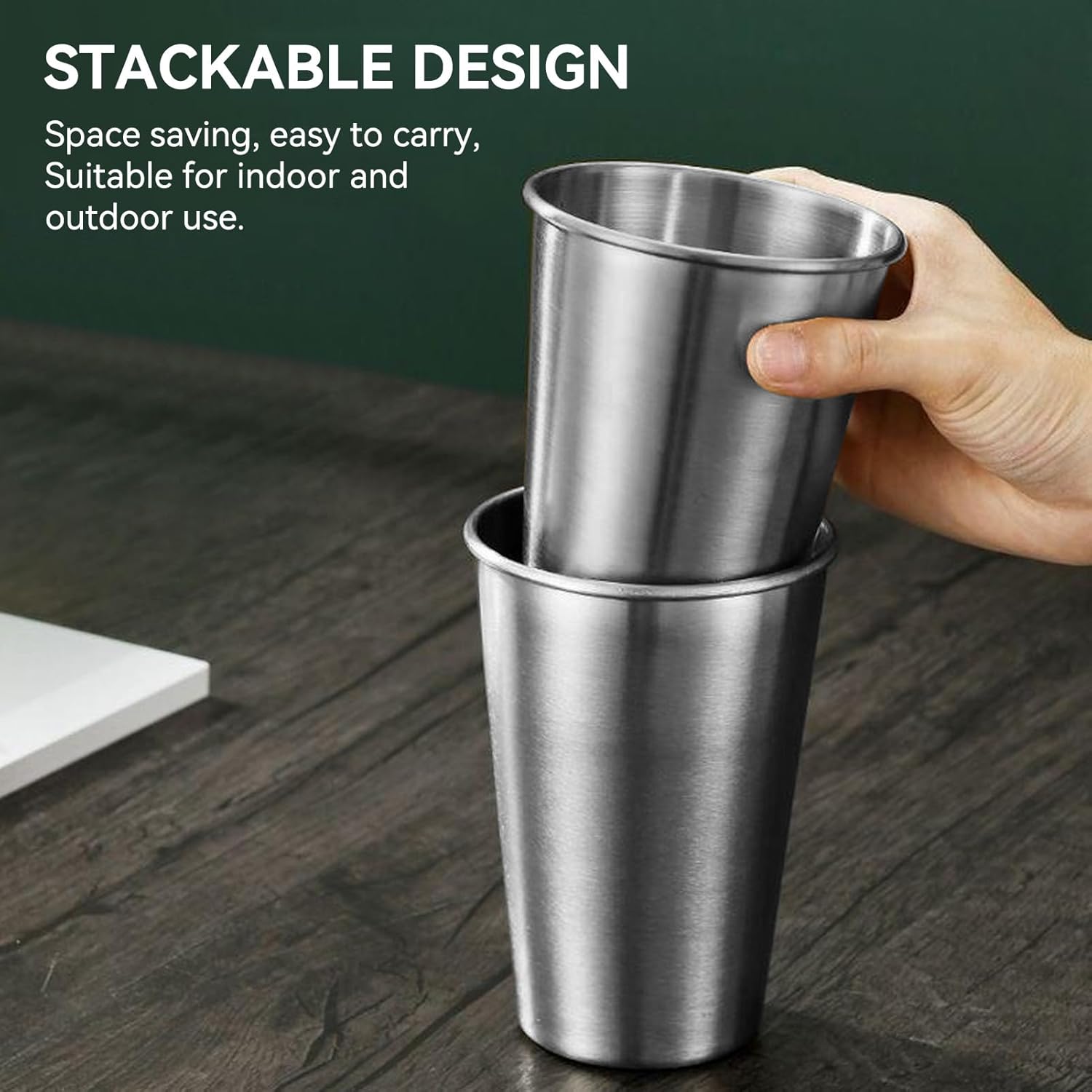 Sturdy 500ml Stainless Steel Juice Cup for Hot Cold Drinks