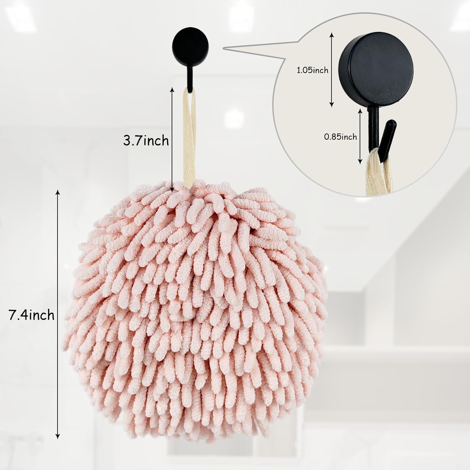 MEET WANT Fuzzy Ball Hand Towels