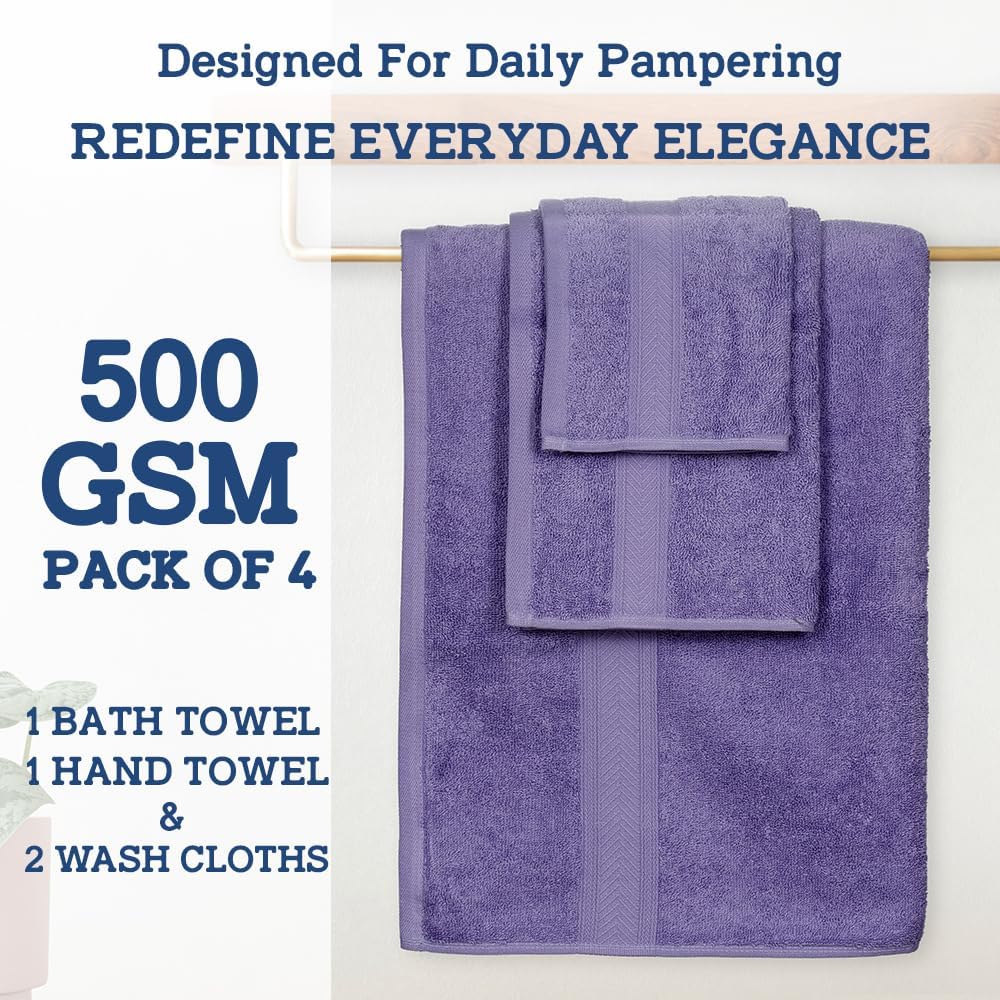 Ultra-Luxury bath towel set 4-Piece Perfect for Relaxing Moments