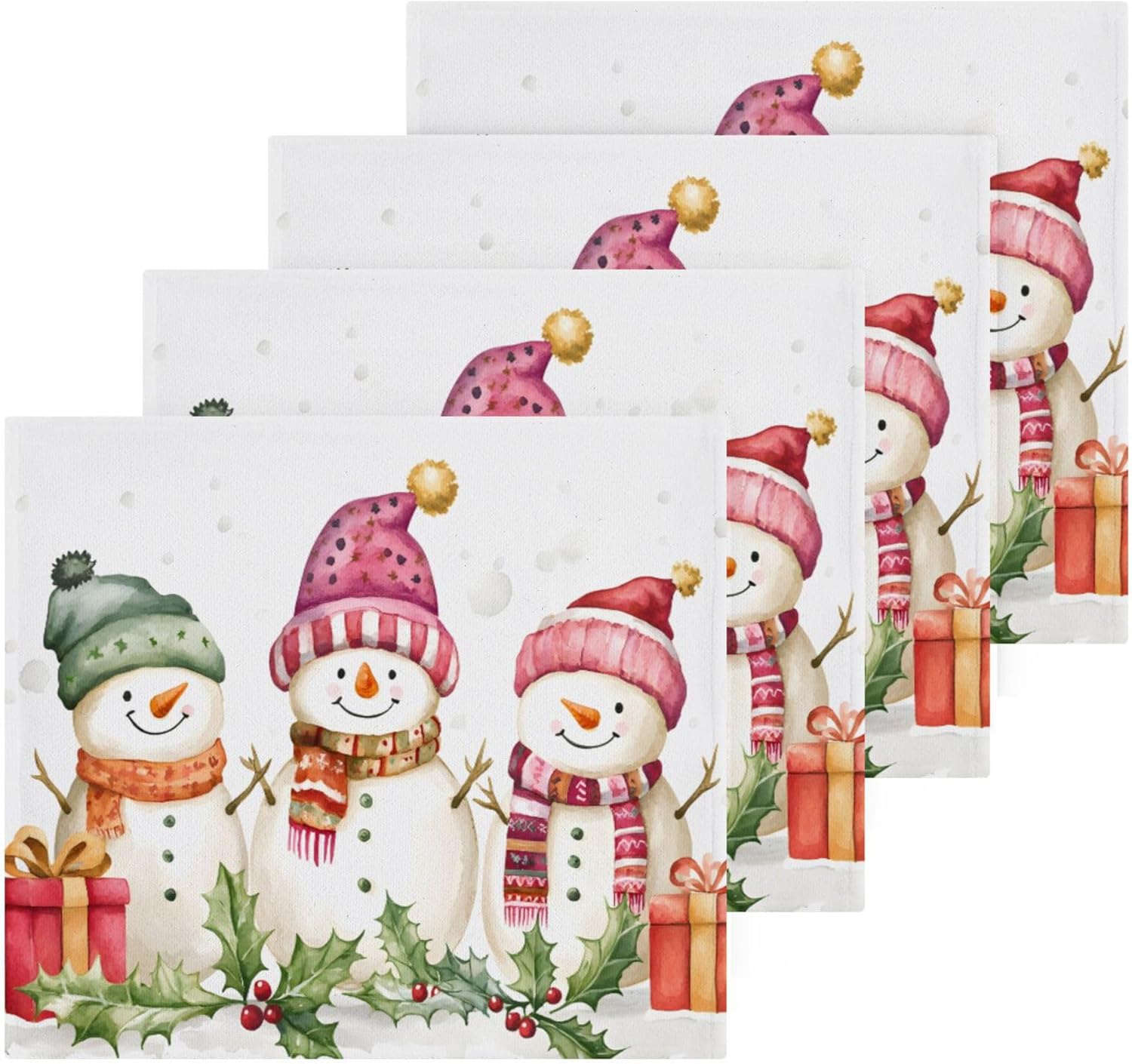 Charming Christmas Washcloth Set - Multi-Use Soft Absorbent Durable
