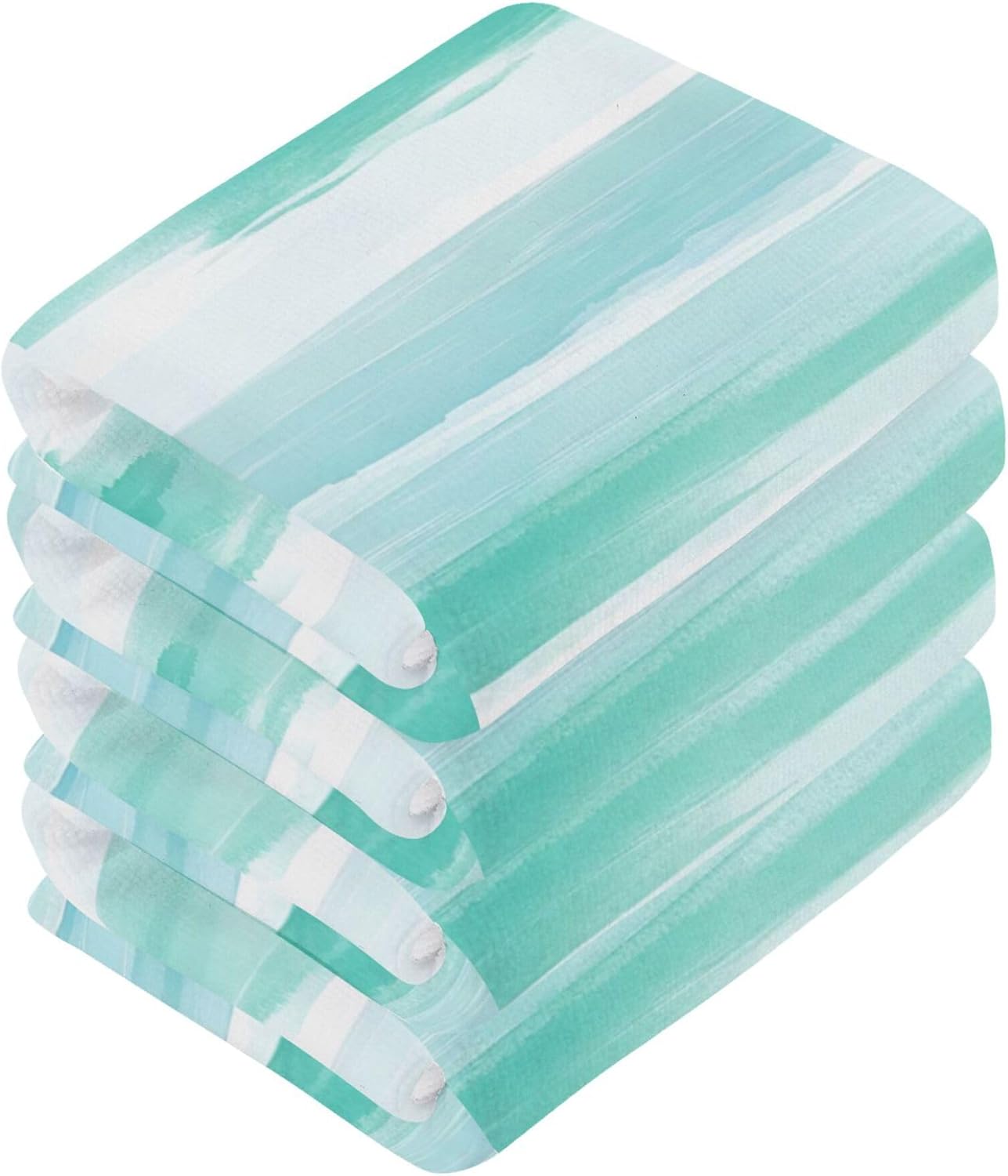 Mandarin Xigua Green Watercolor Washcloth Set