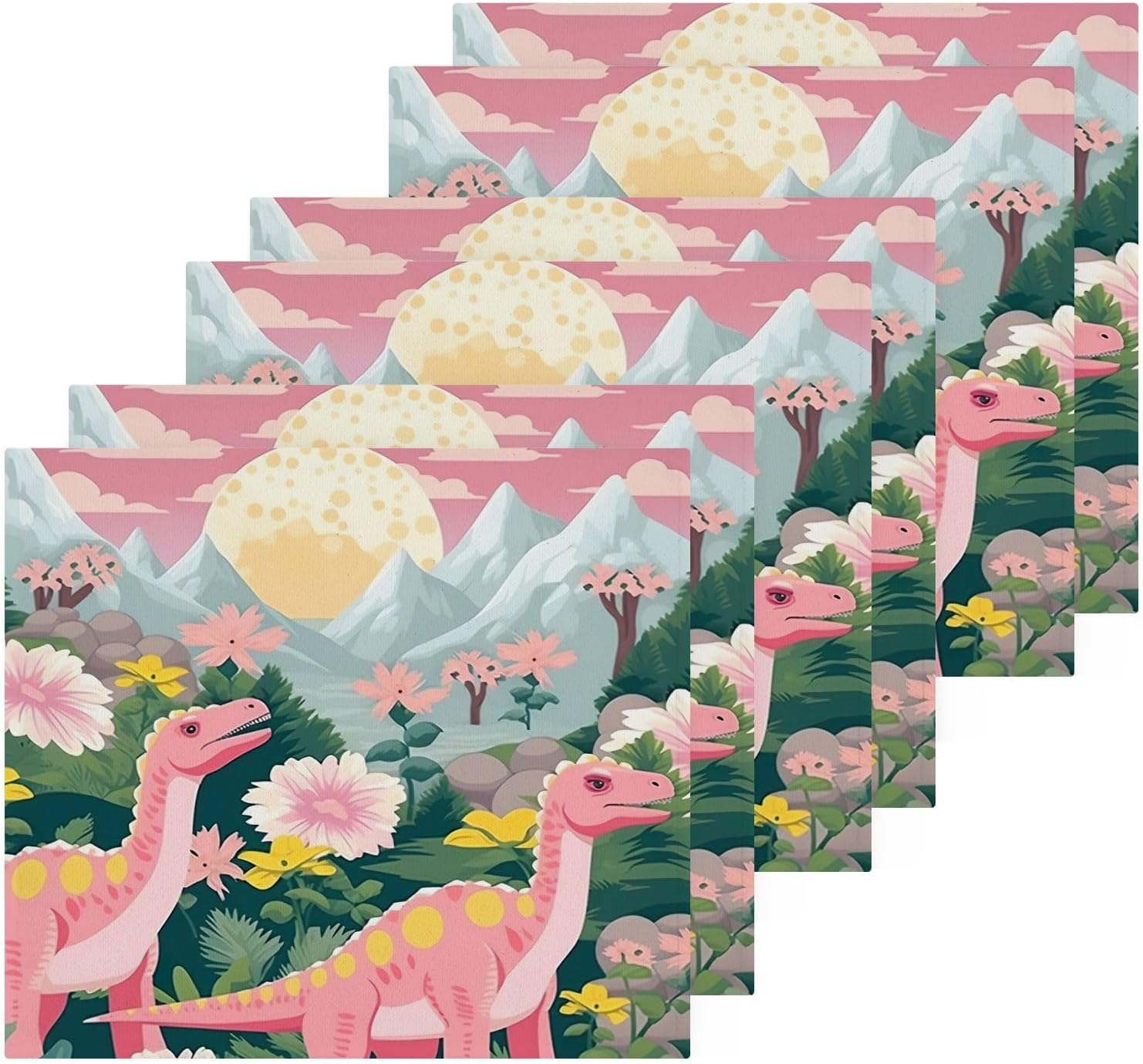 Dinosaur-themed Face Towel Set for Kids Babies