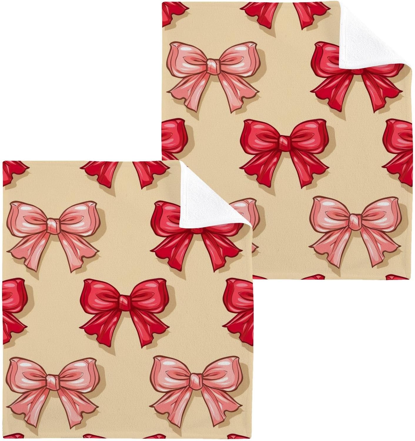 Perfect-Sized Red Pink Washcloth Set for Babies Kids