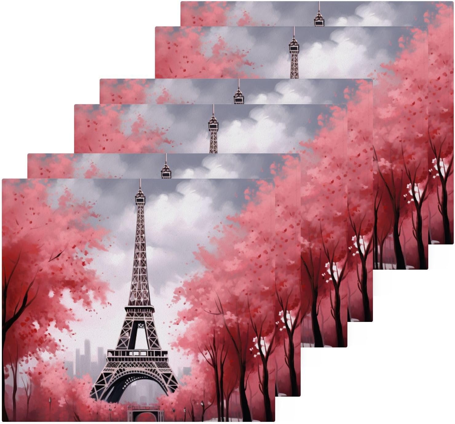 Eiffel Tower Washcloth Set Soft Absorbent for Baby Adults