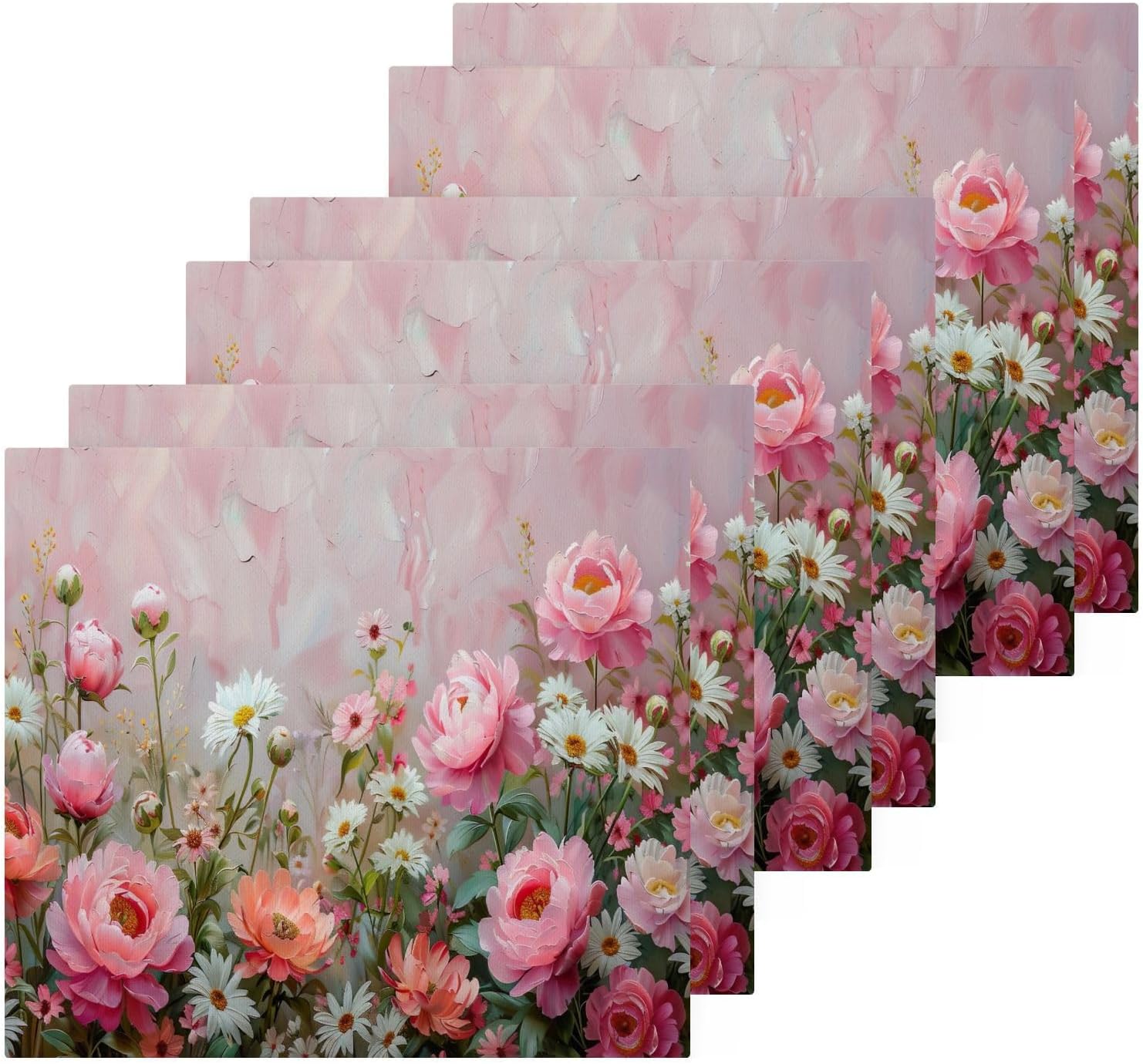 Yettasbin Peony Flower Washcloths 2 Pack