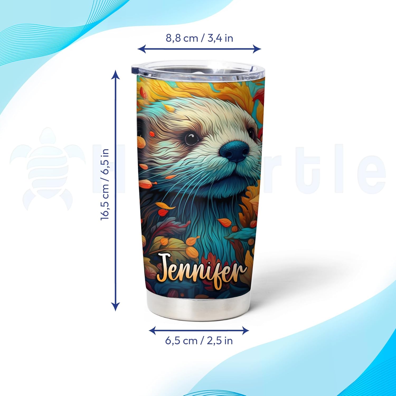 Hyturtle Otter Lovers Personalized Tumbler