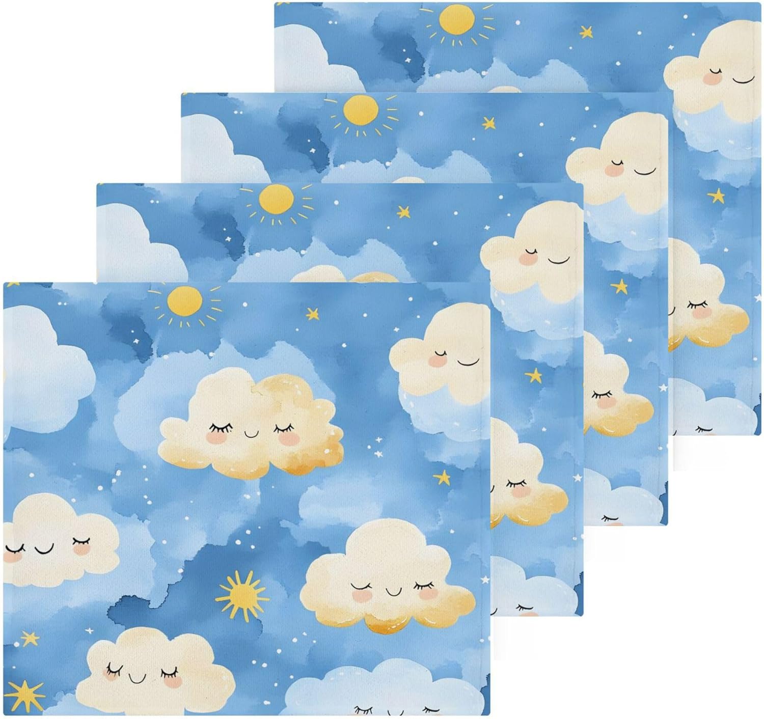 Cute Cloud Washcloth Set