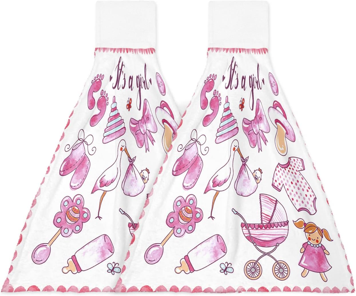 Space-Saving Kitchen Hand Towels with Hook and Loop Closure