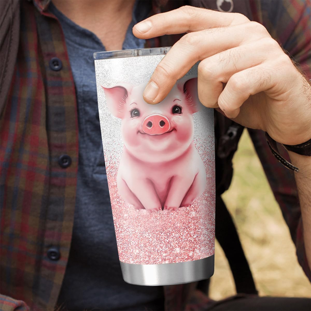 Just a Girl Who Loves Pigs Tumbler with Lid 20oz