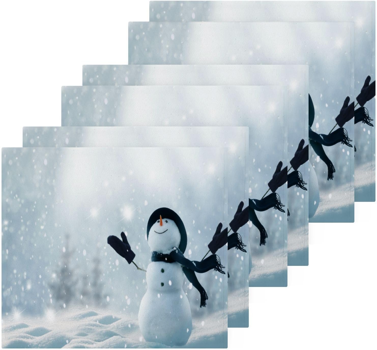 Christmas Snowman Washcloth Set