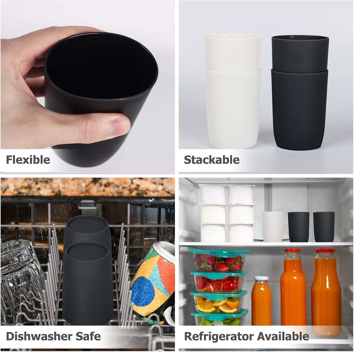 Topsky 4 Piece Bathroom Tumbler Set for Home Use