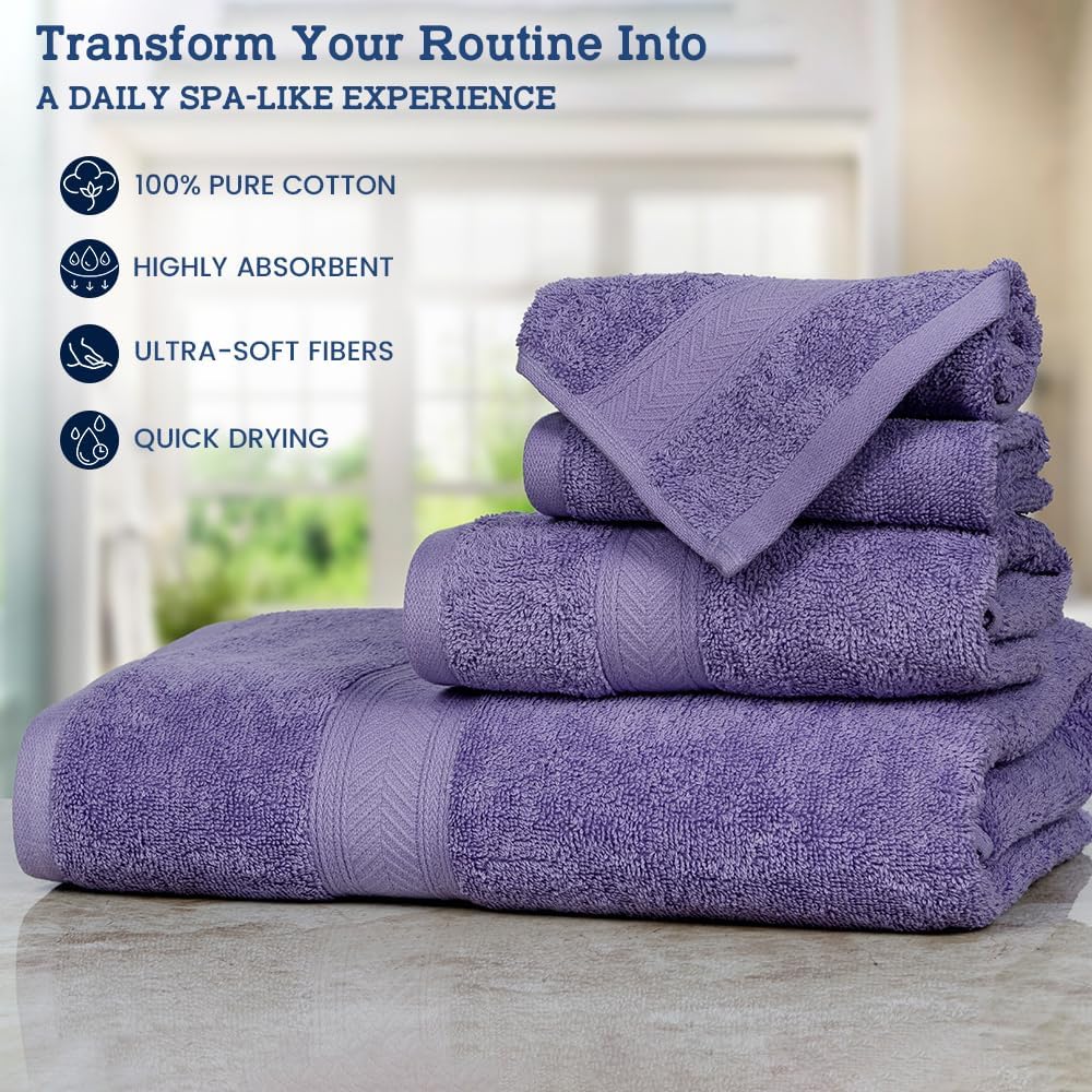 Ultra-Luxury bath towel set 4-Piece Perfect for Relaxing Moments