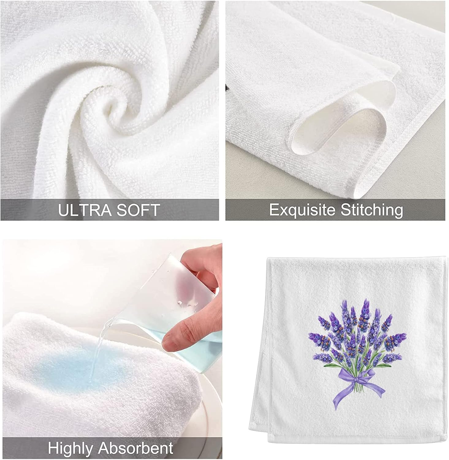 Elegant Lavender at Home bath towels