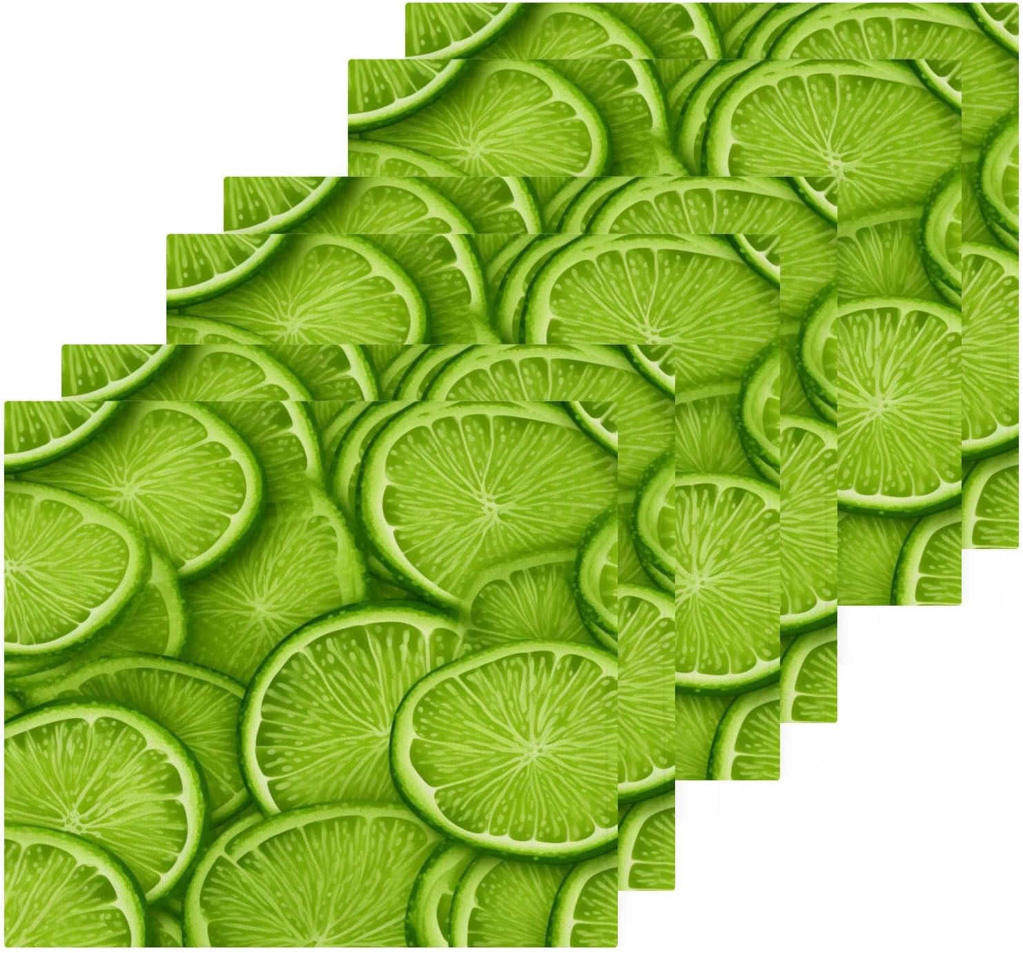 Gentle Gifting Set of 4 Soft 12x12 Lime Cotton Washcloths