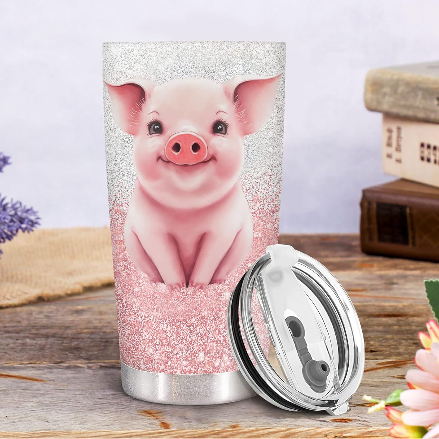 Just a Girl Who Loves Pigs Tumbler with Lid 20oz