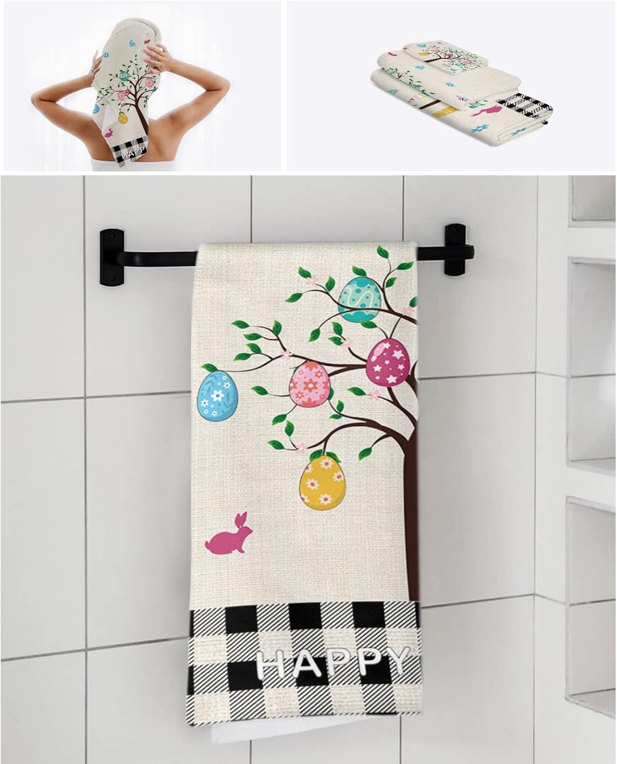 CosyBright 3-Piece bath towel set for home