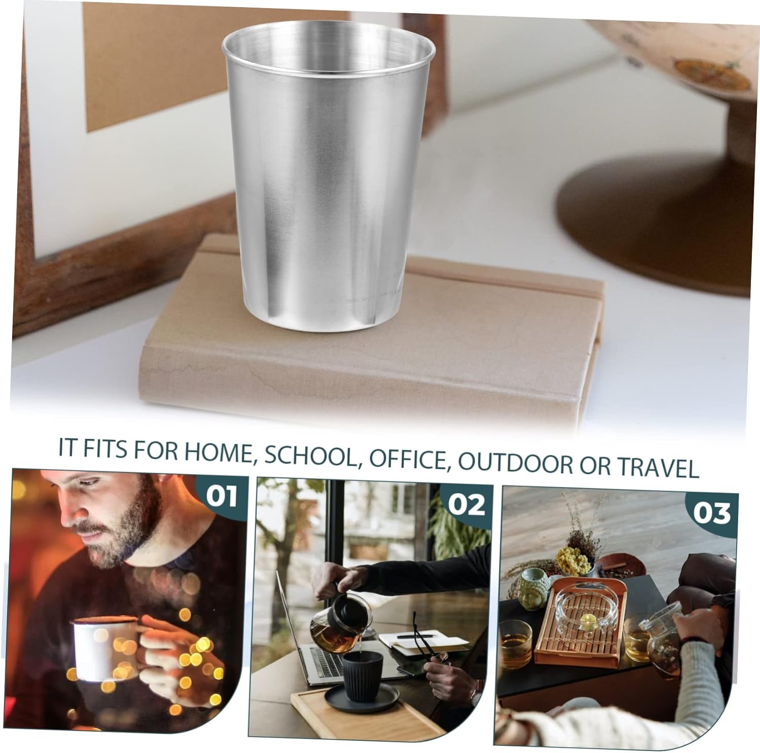Stainless Steel Toothbrush Tumbler 180ml Strategically Placed for Daily Care