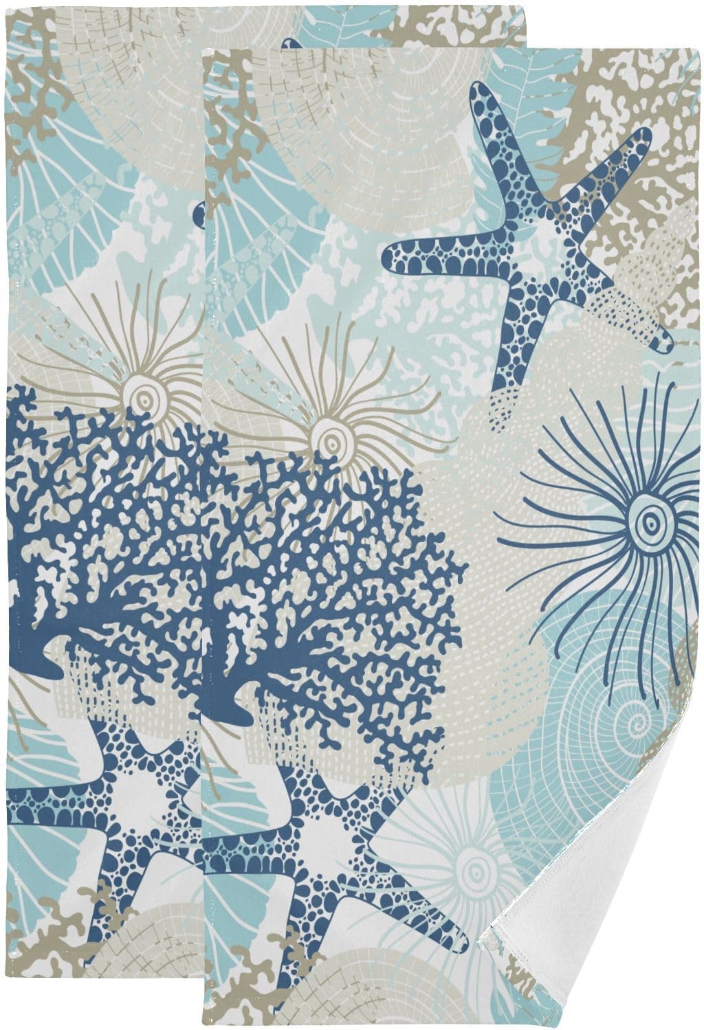 Kenadvi Nautical Hand Towels Set - 2 x 14 x 28