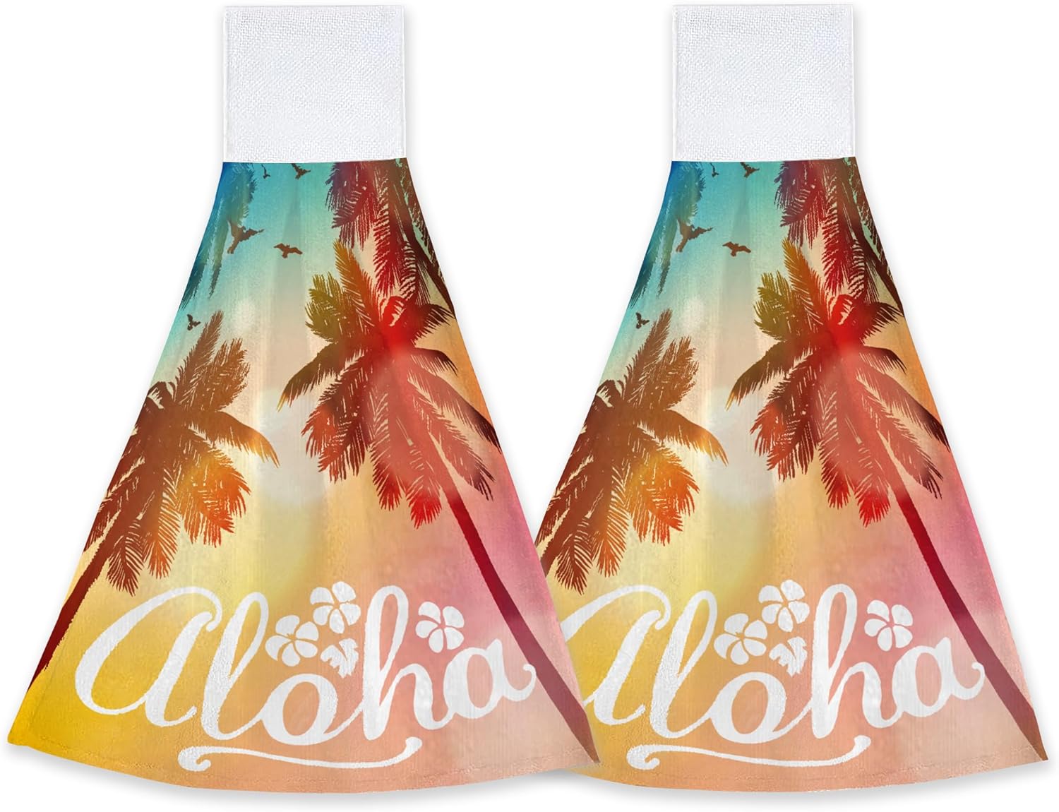 CIAIDU Summer Beach Palm Fingertip Hand Towels