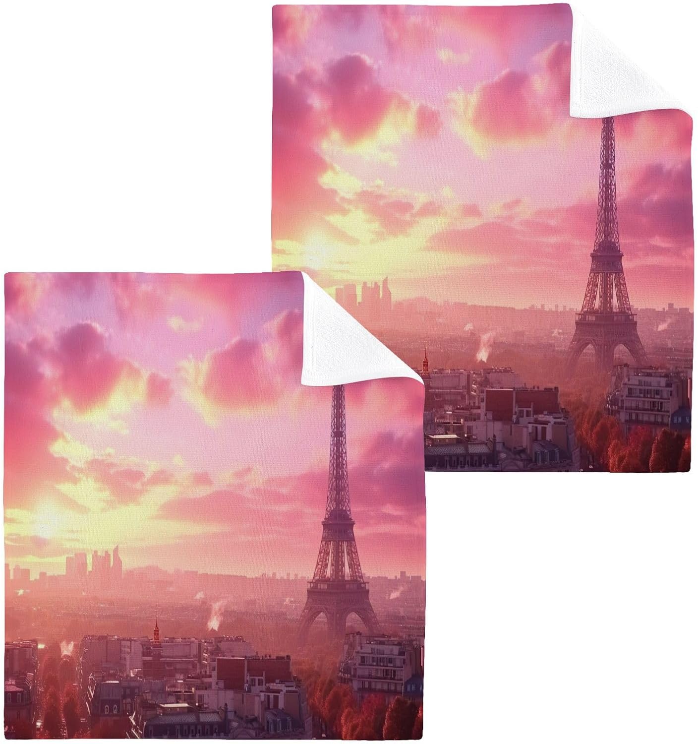 Eiffel Tower Washcloths 2 Pack