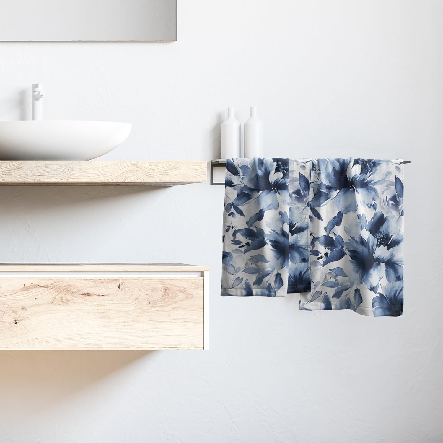 Navy Blue Mine Towels Set
