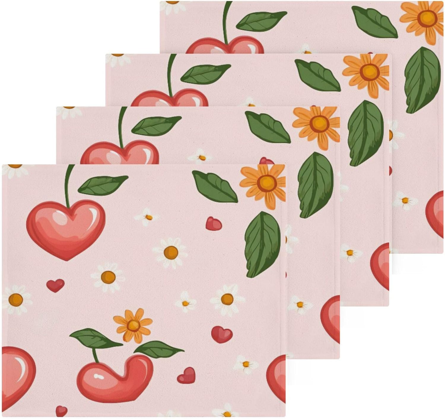 Xigua Cute Flower Washcloth Set - 2-12 X 12 Inch